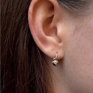 Brandy Melville Elegant Gold Heart Earrings